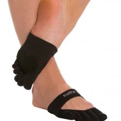 Toesox Releve Full-Toe Yoga Grip Socks Black ACCESSORIES