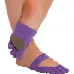 Toesox Releve Full-Toe Yoga Grip Socks Light Purple