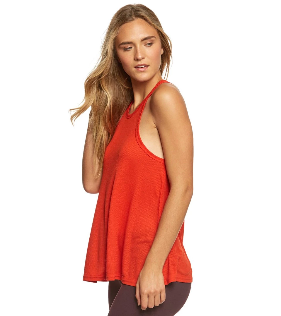 Free People Slub Long Beach Tank Red 4 Free People Slub Long Beach Tank Red