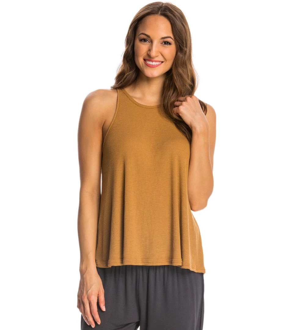 Free People Slub Long Beach Tank Honey 8 Free People Slub Long Beach Tank Honey
