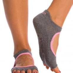Toesox Bellarina Half-Toe Yoga Grip Socks Pepper ACCESSORIES
