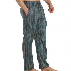 Yak & Yeti Men's Cotton Yoga Pants Blue