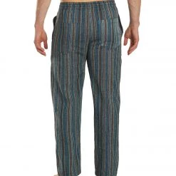 Yak & Yeti Men's Cotton Yoga Pants Blue