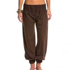 NEW ARRIVALS Yak & Yeti Indian Harem Joggers Brown