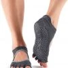 Toesox Bellarina Half-Toe Yoga Grip Socks Carbon Batik 1 Toesox Bellarina Half-Toe Yoga Grip Socks Carbon Batik