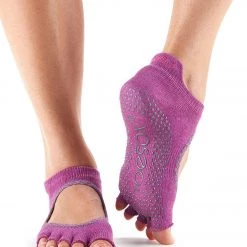 Toesox Bellarina Half-Toe Yoga Grip Socks Mulberry Batik ACCESSORIES