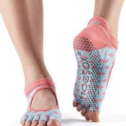 Toesox Bellarina Half-Toe Yoga Grip Socks Flamingo ACCESSORIES