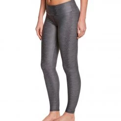Onzie Long Yoga Leggings Charcoal Snake