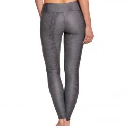 Onzie Long Yoga Leggings Charcoal Snake
