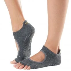 Toesox Bellarina Half-Toe Yoga Grip Socks Glam