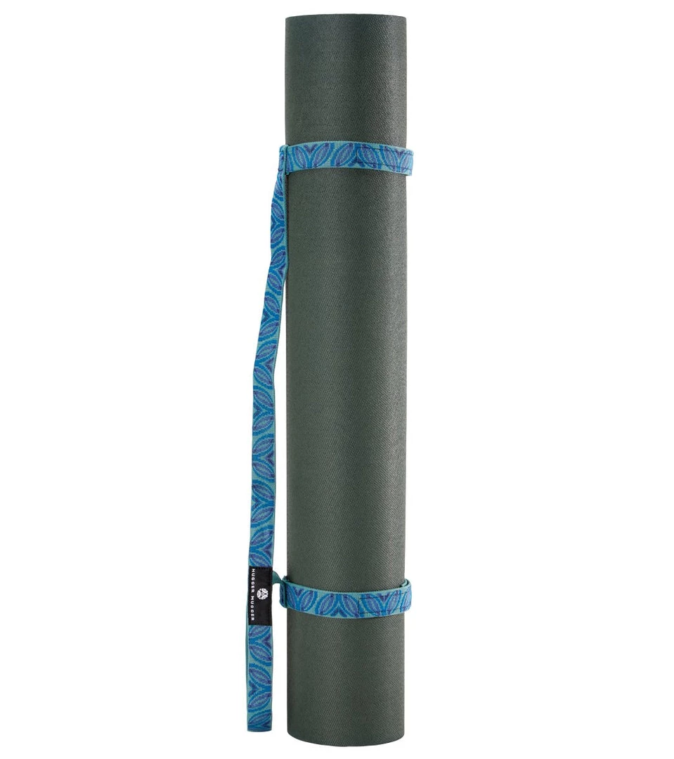 ACCESSORIES Hugger Mugger Simple Yoga Mat Sling Blue Leaf 4 ACCESSORIES Hugger Mugger Simple Yoga Mat Sling Blue Leaf