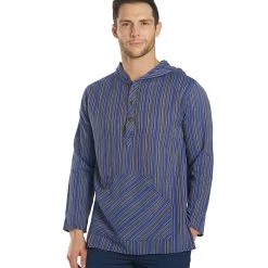Yak & Yeti Men's Cotton Long Sleeve Blue