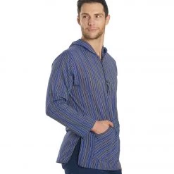 Yak & Yeti Men's Cotton Long Sleeve Blue