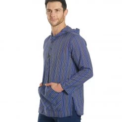 Yak & Yeti Men's Cotton Long Sleeve Blue