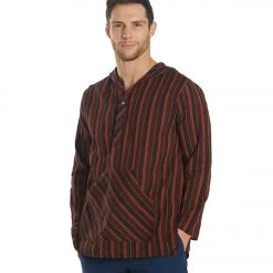 CLOTHING Yak & Yeti Men's Cotton Long Sleeve Maroon