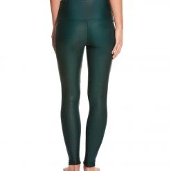 Onzie High Waisted Yoga Leggings Green Venom