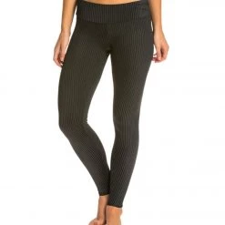 Onzie Long Yoga Leggings Pinstripe