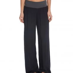 Hard Tail Flat Waist Wide Leg Yoga Pants Dark Knight CLOTHING