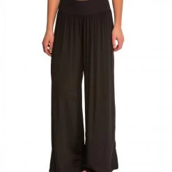 Hard Tail Flat Waist Wide Leg Yoga Pants Black