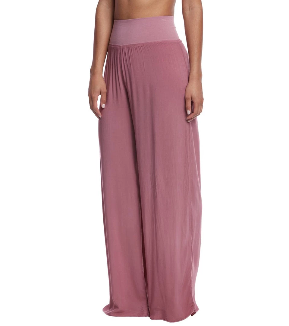 Hard Tail Flat Waist Wide Leg Yoga Pants Dusty Rose 4 Hard Tail Flat Waist Wide Leg Yoga Pants Dusty Rose