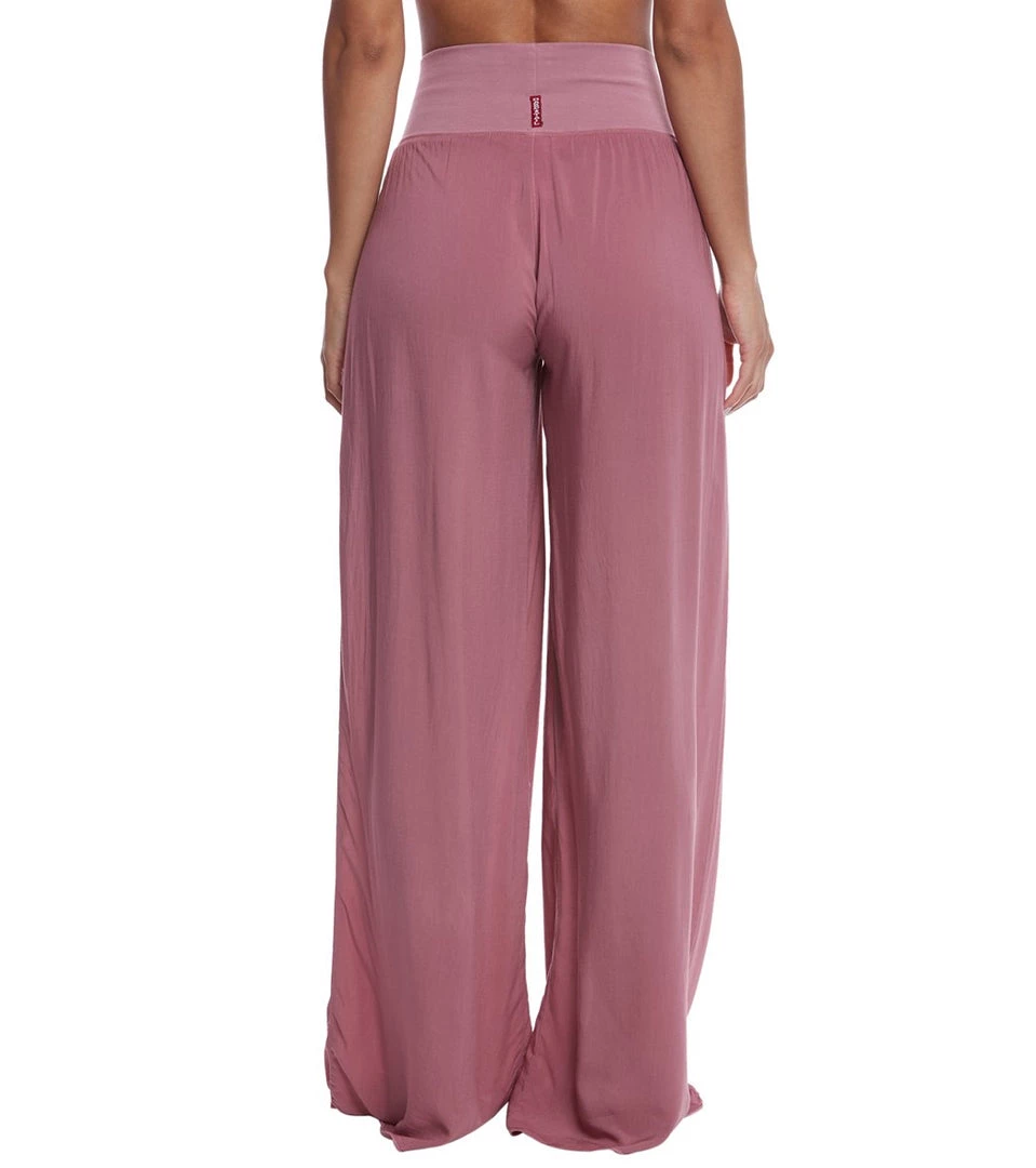 Hard Tail Flat Waist Wide Leg Yoga Pants Dusty Rose 5 Hard Tail Flat Waist Wide Leg Yoga Pants Dusty Rose