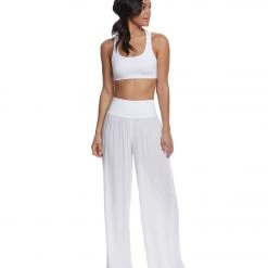 CLOTHING Hard Tail Flat Waist Wide Leg Yoga Pants White 11 CLOTHING Hard Tail Flat Waist Wide Leg Yoga Pants White
