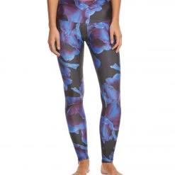 Onzie High Waisted Yoga Leggings Midnight Anemone