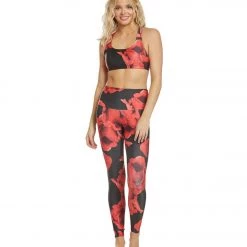 Onzie High Waisted Yoga Leggings Volcanic Flower