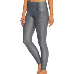 Onzie High Waisted Yoga Leggings Charcoal Snake