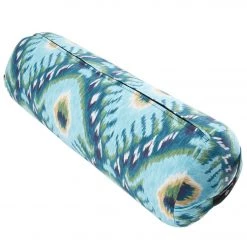 Hugger Mugger Round Printed Yoga Bolster Indigo Ikat