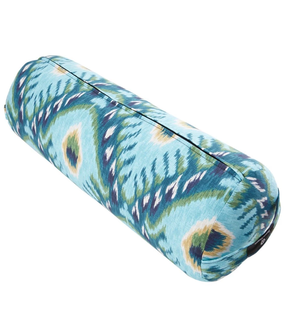 Hugger Mugger Round Printed Yoga Bolster Indigo Ikat 4 Hugger Mugger Round Printed Yoga Bolster Indigo Ikat