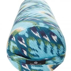 Hugger Mugger Round Printed Yoga Bolster Indigo Ikat 11 Hugger Mugger Round Printed Yoga Bolster Indigo Ikat