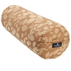 YOGA MATS & PROPS Hugger Mugger Round Printed Yoga Bolster Golden Leaf