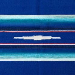 Native Yoga Large Mexican Serape Blanket Royal Blue YOGA MATS & PROPS