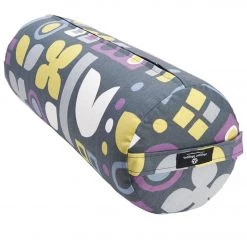 Hugger Mugger Round Printed Yoga Bolster Graphic Graphite YOGA MATS & PROPS