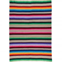 Native Yoga Large Mexican Serape Blanket Natural