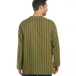 Yak & Yeti Men's Bohemian Long Sleeve Green CLOTHING 11 Yak & Yeti Men's Bohemian Long Sleeve Green CLOTHING