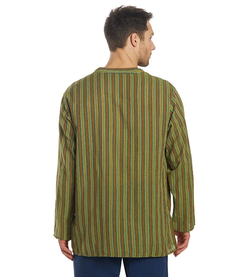 Yak & Yeti Men's Bohemian Long Sleeve Green CLOTHING 5 Yak & Yeti Men's Bohemian Long Sleeve Green CLOTHING
