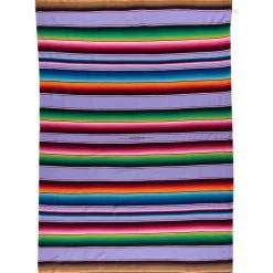Native Yoga Large Mexican Serape Blanket Lavender