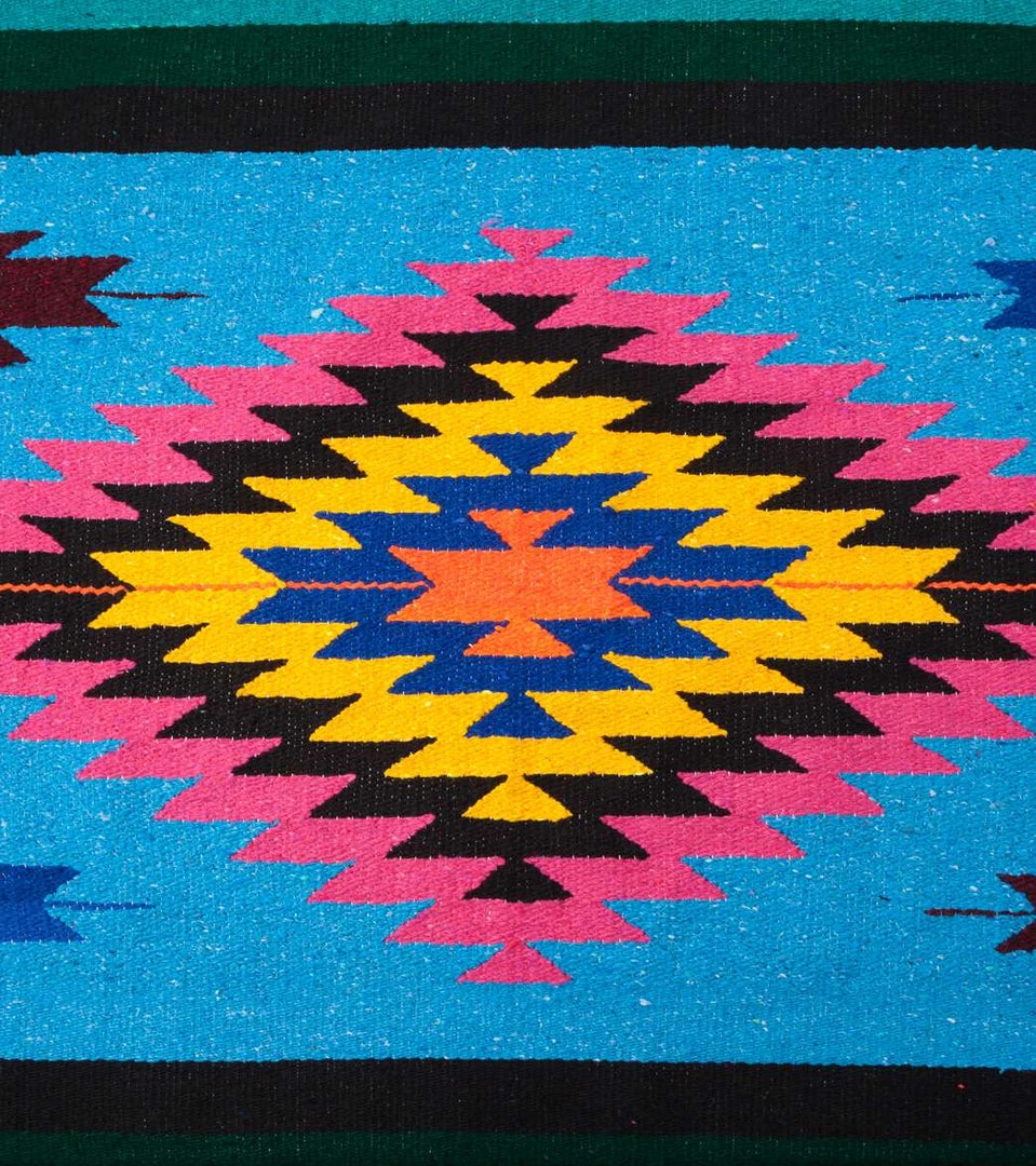 Native Yoga Super Diamond Mexican Yoga Blanket (Colors May Vary) Turquoise 4 Native Yoga Super Diamond Mexican Yoga Blanket (Colors May Vary) Turquoise