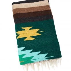 Native Yoga Super Diamond Mexican Yoga Blanket (Colors May Vary) Green YOGA MATS & PROPS
