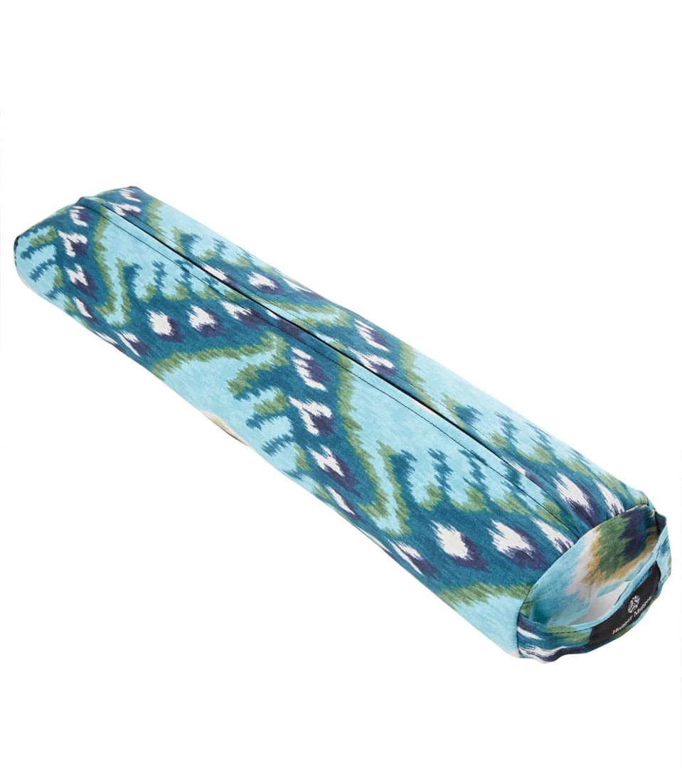 YOGA MATS & PROPS Hugger Mugger Pranayama Printed Yoga Bolster Indigo Ikat 4 YOGA MATS & PROPS Hugger Mugger Pranayama Printed Yoga Bolster Indigo Ikat