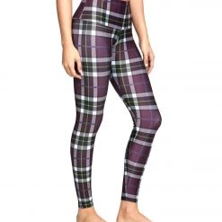 Onzie High Waisted Yoga Leggings Plaid CLOTHING
