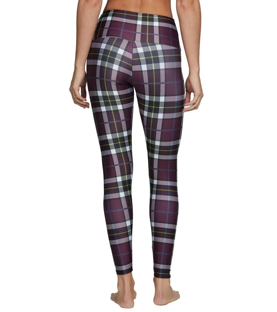 Onzie High Waisted Yoga Leggings Plaid CLOTHING 5 Onzie High Waisted Yoga Leggings Plaid CLOTHING