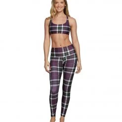 Onzie High Waisted Yoga Leggings Plaid CLOTHING 12 Onzie High Waisted Yoga Leggings Plaid CLOTHING