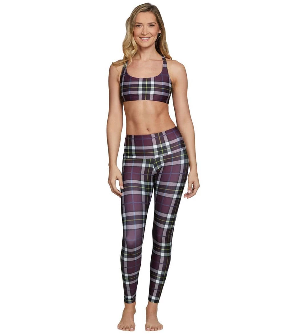 Onzie High Waisted Yoga Leggings Plaid CLOTHING 6 Onzie High Waisted Yoga Leggings Plaid CLOTHING