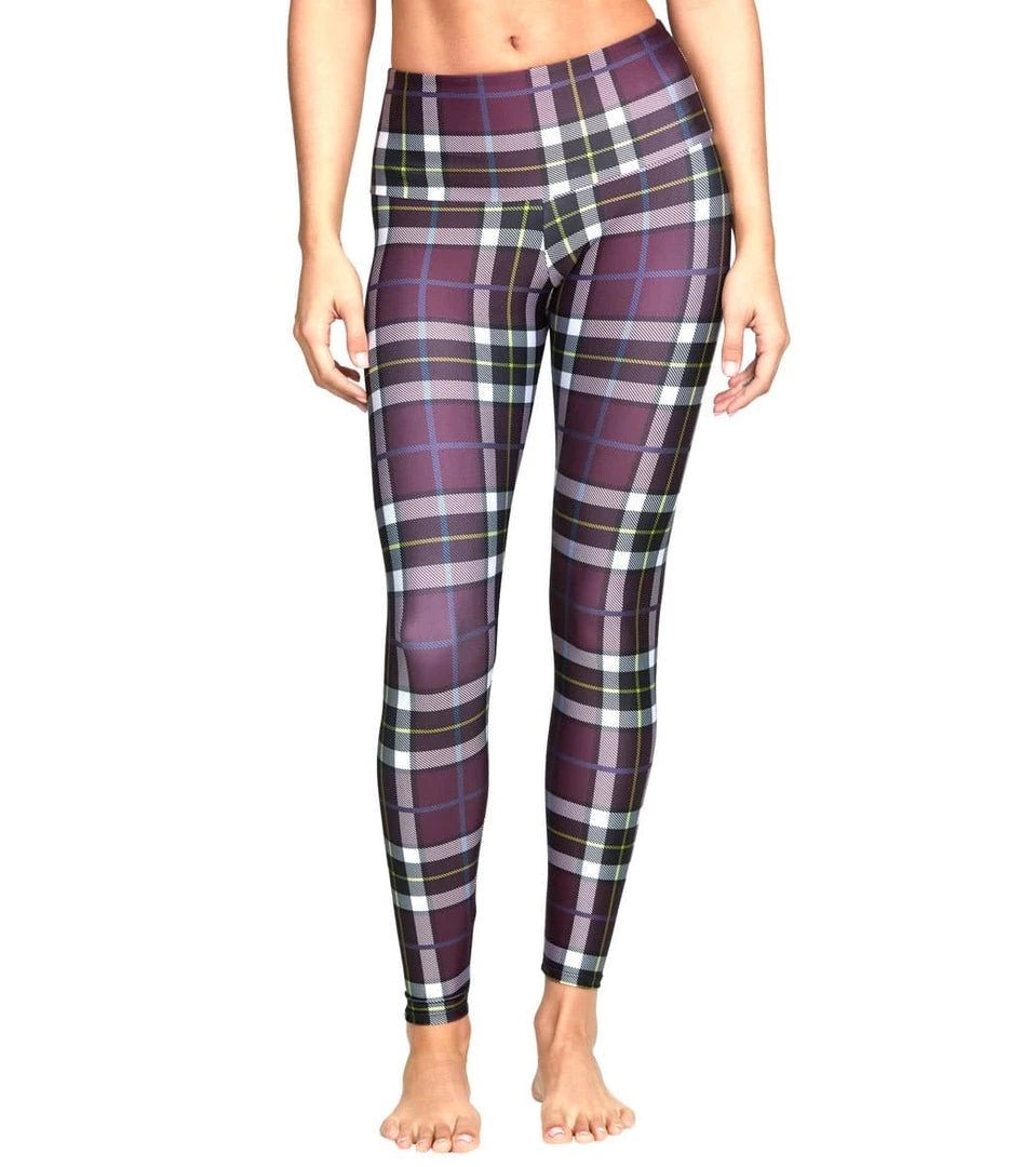 Onzie High Waisted Yoga Leggings Plaid CLOTHING 9 Onzie High Waisted Yoga Leggings Plaid CLOTHING