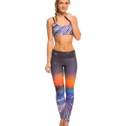 Onzie Graphic Elastic Yoga Sports Bra City Of Angels/Black NEW ARRIVALS