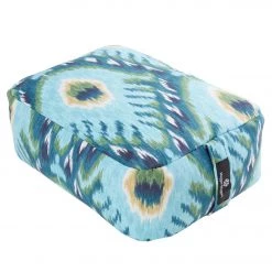 Hugger Mugger Zen Printed Yoga Meditation Cushion Indigo Ikat YOGA MATS & PROPS
