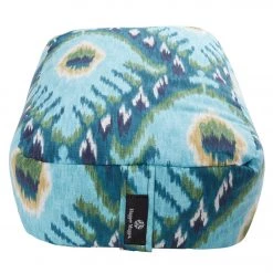 Hugger Mugger Zen Printed Yoga Meditation Cushion Indigo Ikat YOGA MATS & PROPS